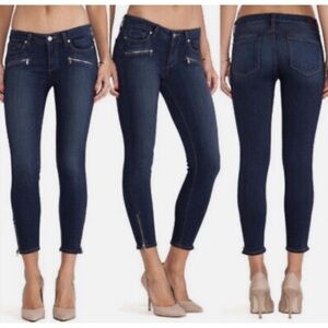 PAIGE Jane Zip Stretch Low-Rise Ankle Jeans